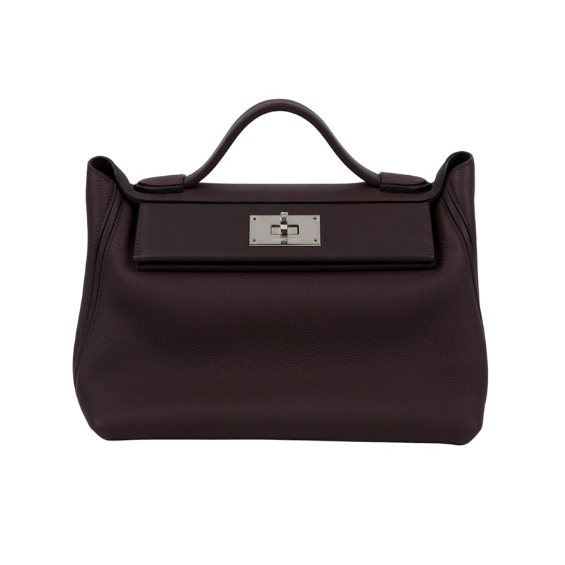 愛馬仕 Hermes 24/24 29 手提包 銀色五金 馬鞍紅色 H075240CKBE /  原廠盒子/防塵袋/背帶/電子購買證明影本