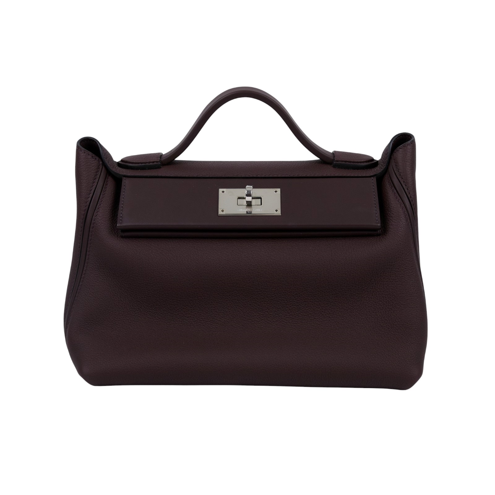 愛馬仕 Hermes 24/24 29 手提包 銀色五金 馬鞍紅色 H075240CKBE /  原廠盒子/防塵袋/背帶/電子購買證明影本