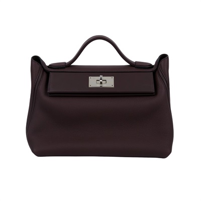 愛馬仕 Hermes 24/24 29 手提包 銀色五金 馬鞍紅色 H075240CKBE /  原廠盒子/防塵袋/背帶/電子購買證明影本