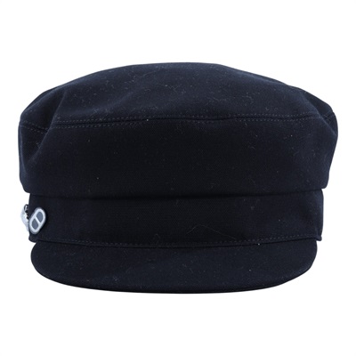 愛馬仕 Hermes Giulietta Clou de Selle 帽 H232042Nv0258 232042N 0258 黑羊毛報童帽#58 無附屬品