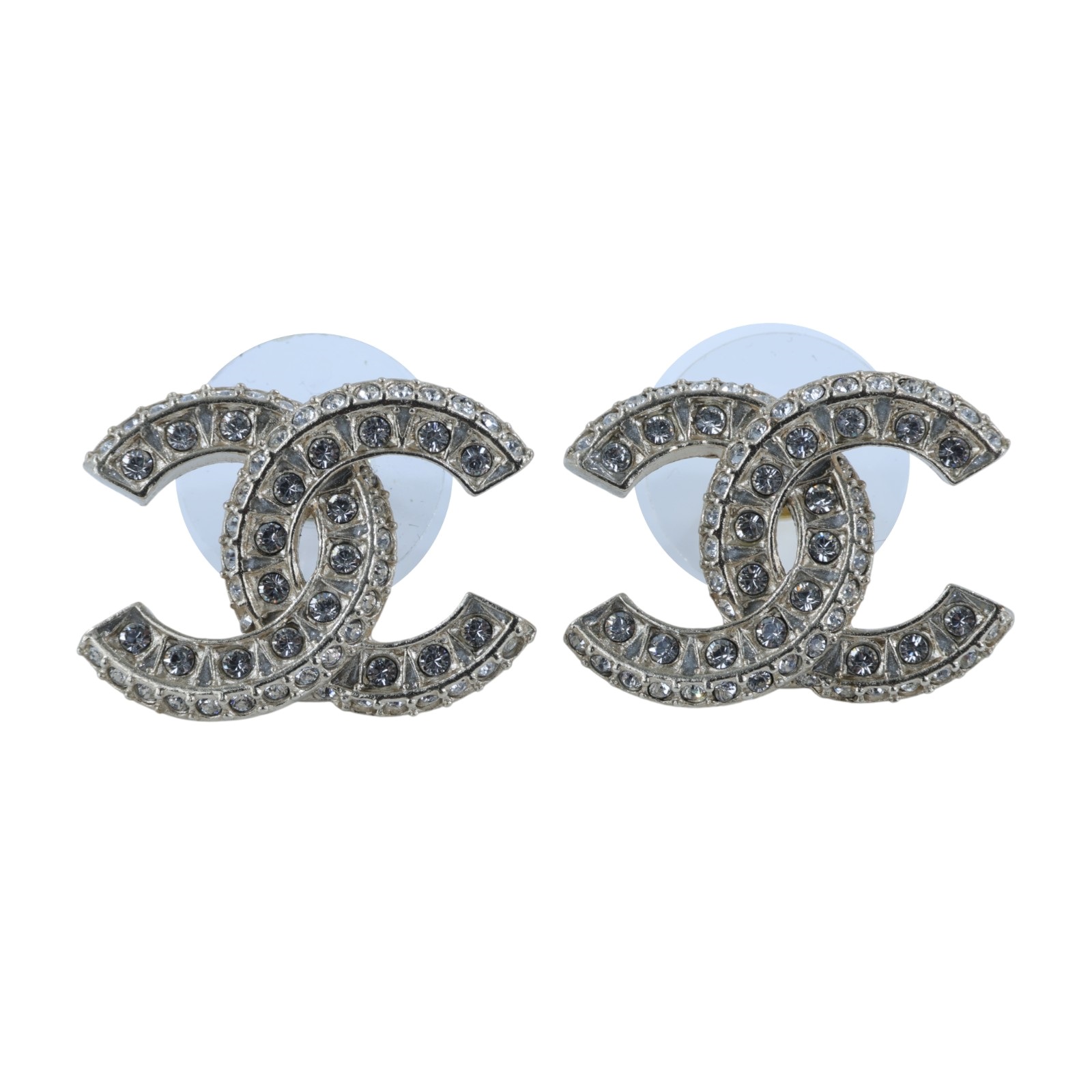 香奈兒 CHANEL CC 珍珠 耳釘 耳環 A23V 金色雙C水鑽珍珠耳環 原廠盒子/內襯