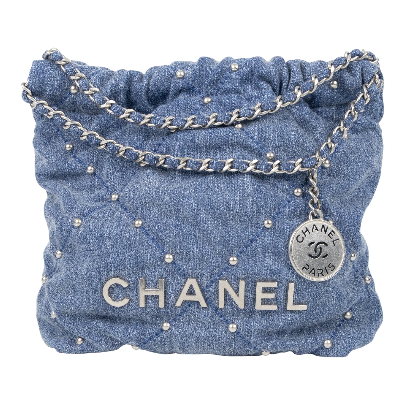 香奈兒 CHANEL 22 迷你 束口包 AS3980 B16649 丹寧22包 MINI 原廠盒子/防塵袋/購買證明