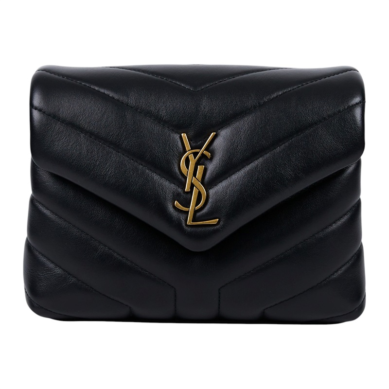 聖羅蘭 YSL SAINT LAURENT Loulou 絎縫 小牛皮 TOY 迷你 手袋  肩背 斜背包 金色五金 678401DV707  防塵袋
