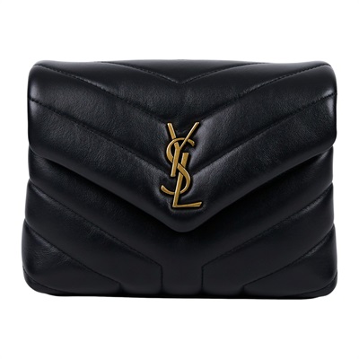 聖羅蘭 YSL SAINT LAURENT Loulou 絎縫 小牛皮 TOY 迷你 手袋  肩背 斜背包 金色五金 678401DV707  防塵袋