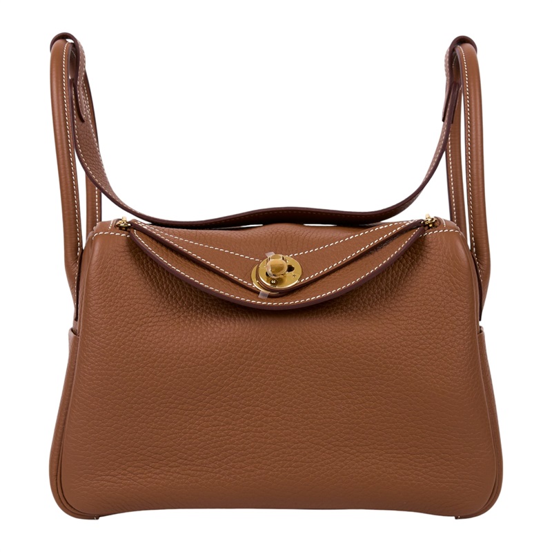 愛馬仕 Hermes Lindy 琳迪包 26 LD26 K刻 金棕LINDY26 防塵袋