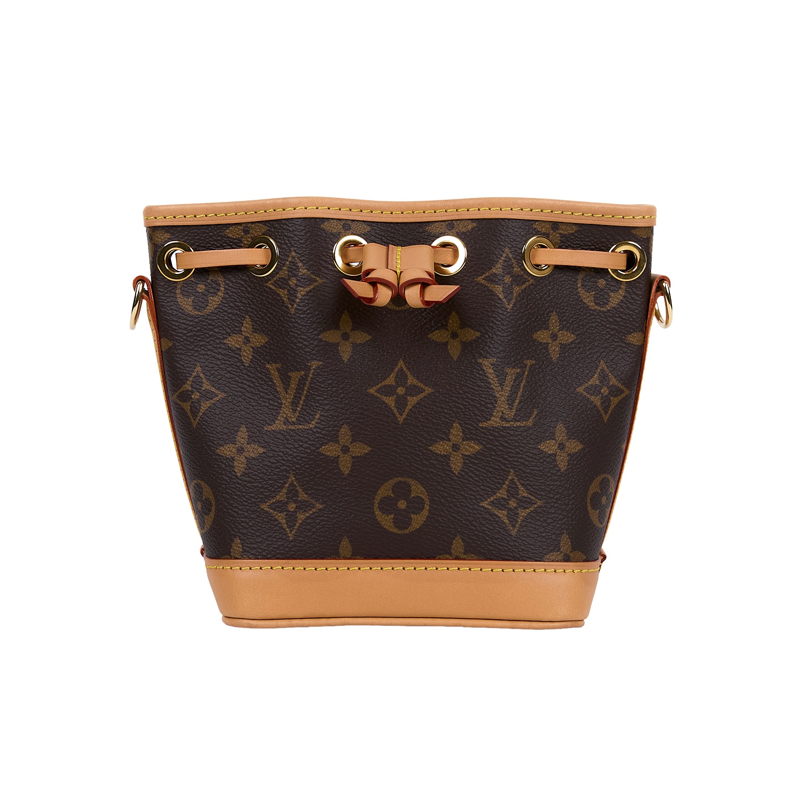 路易威登 LOUIS VUITTON Nano Noé 原花 束口水桶包 M81266 晶片款 原花NANO NOE 無附屬品