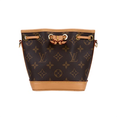 路易威登 LOUIS VUITTON Nano Noé 原花 束口水桶包 M81266 晶片款 原花NANO NOE 無附屬品
