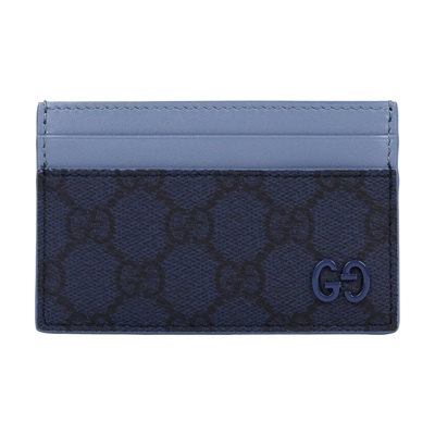 古馳 GUCCI GG 卡片套 卡夾 768248 FAFBE 藍G紋卡夾 原廠盒子/防塵袋