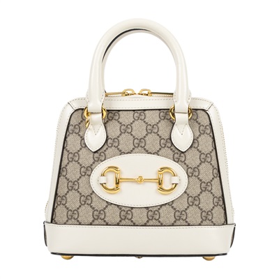 古馳 GUCCI Horsebit 1955 迷你 貝殼包 640716 XH1773 白邊1955 2WAY 原廠盒子/防塵袋/背帶