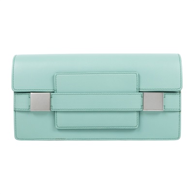 德爾沃 DELVAUX  Madame 手拿包 AA0314ABC044RPA 綠銀手拿包 防塵袋/購買證明影本