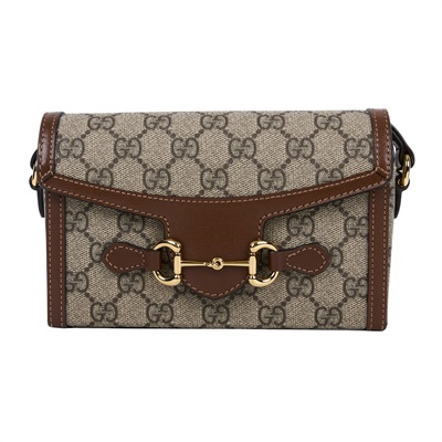 古馳 GUCCI Horsebit 1955 馬銜扣 迷你袋 斜背包 烏木色 699296 92TCG 棕1955 HORSEBIT MINI 原廠盒子/防塵袋