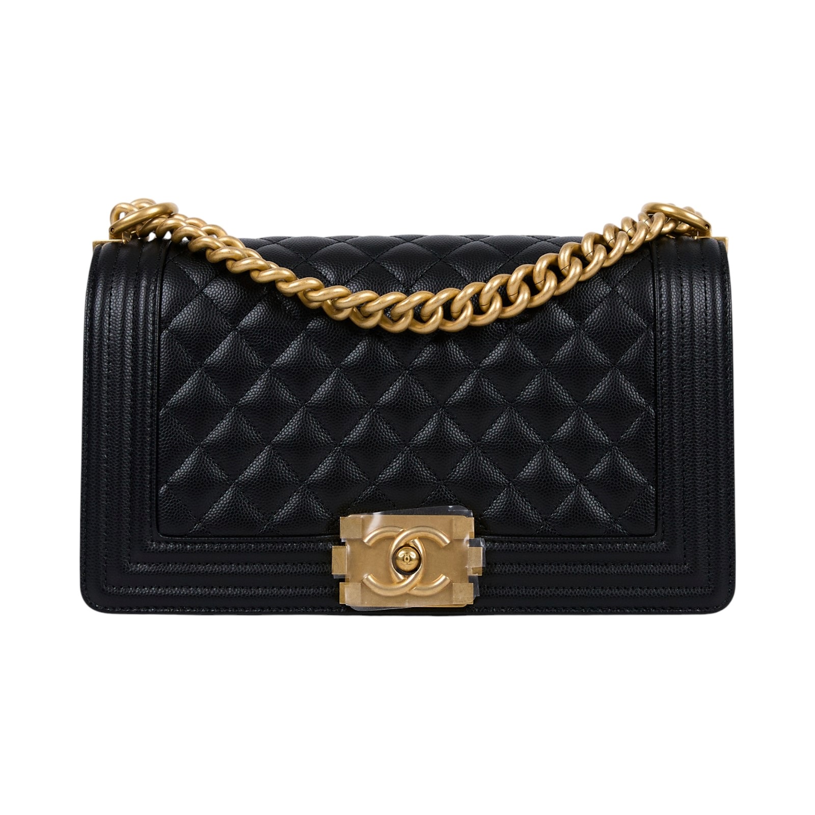 香奈兒 CHANEL Boy 25 口蓋包 A67086 晶片款 黑金荔枝BOY25 原廠盒子/防塵袋