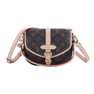 路易威登 LOUIS VUITTON Saumur BB  手提 馬鞍斜背包 M46740 晶片款 原花Saumur BB肩背包 防塵袋