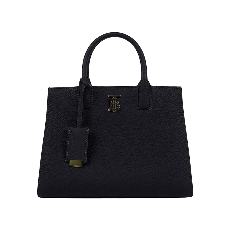 博柏利 BURBERRY Frances TB Plaque 手提包 肩背包 托特包 8072511 黑TB 2WAY 無附屬品