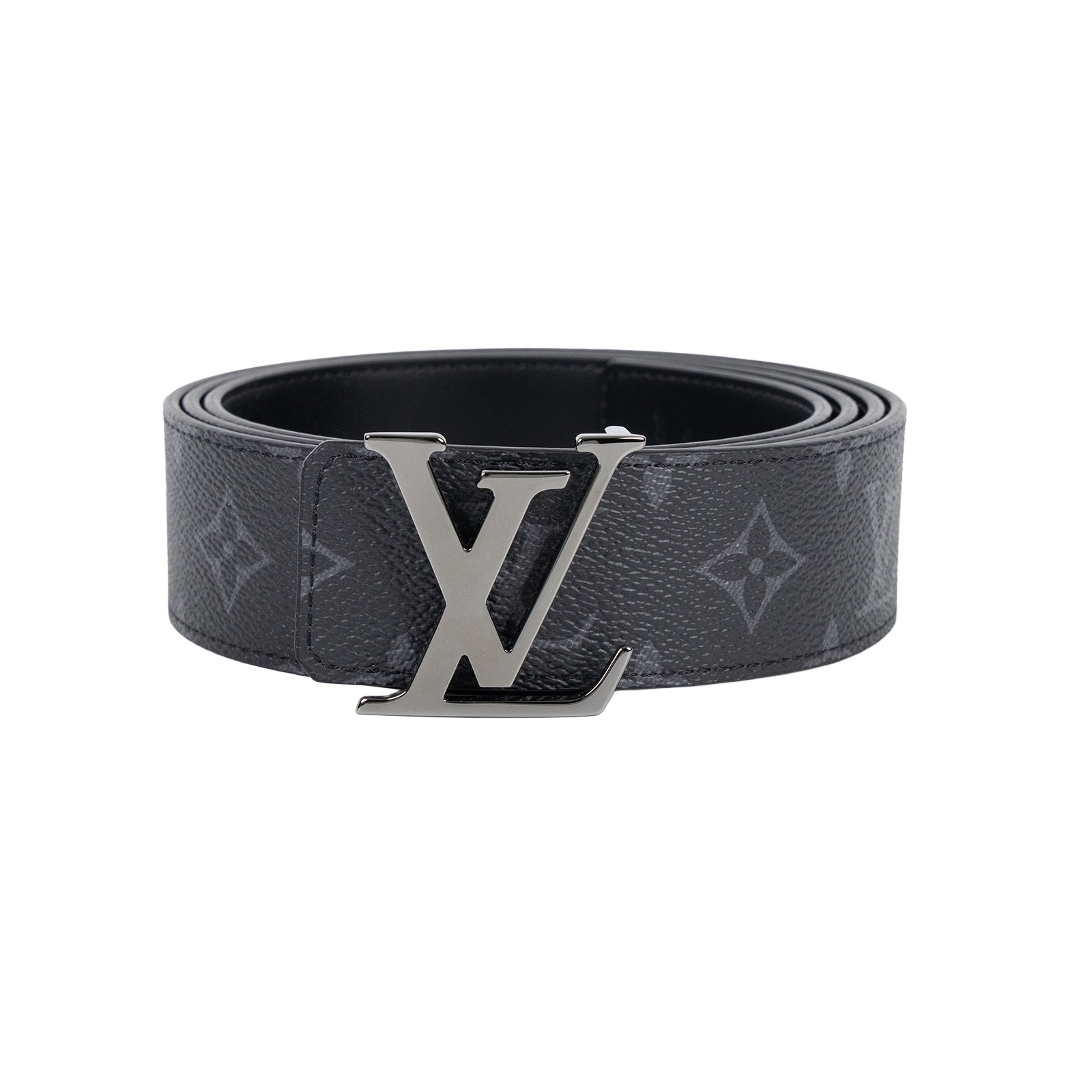 路易威登 LOUIS VUITTON LV Initiales 40毫米 雙面皮帶 M9043V 黑原花皮帶 防塵袋