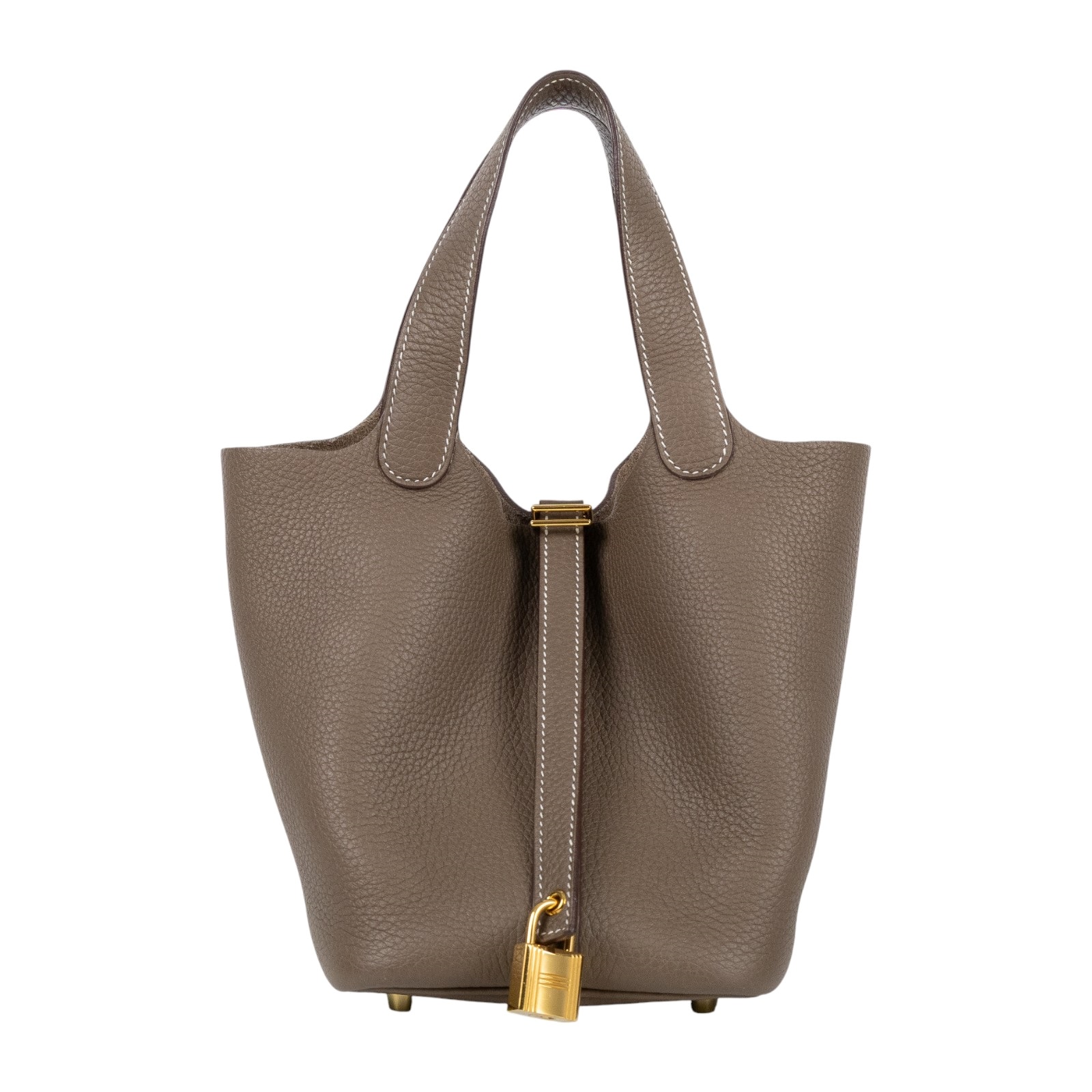 愛馬仕 Hermes Picotin Lock 18 菜籃子包 金色五金 大象灰 H056289CC18 Z刻  原廠盒子/防塵袋/鎖組/收據