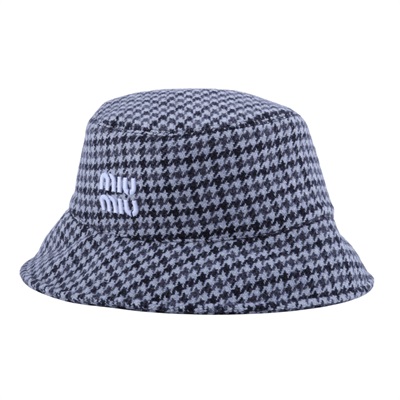 繆繆 MIU MIU 水桶帽 5HC196_2F87_M 千鳥格漁夫帽 #M 無附屬品