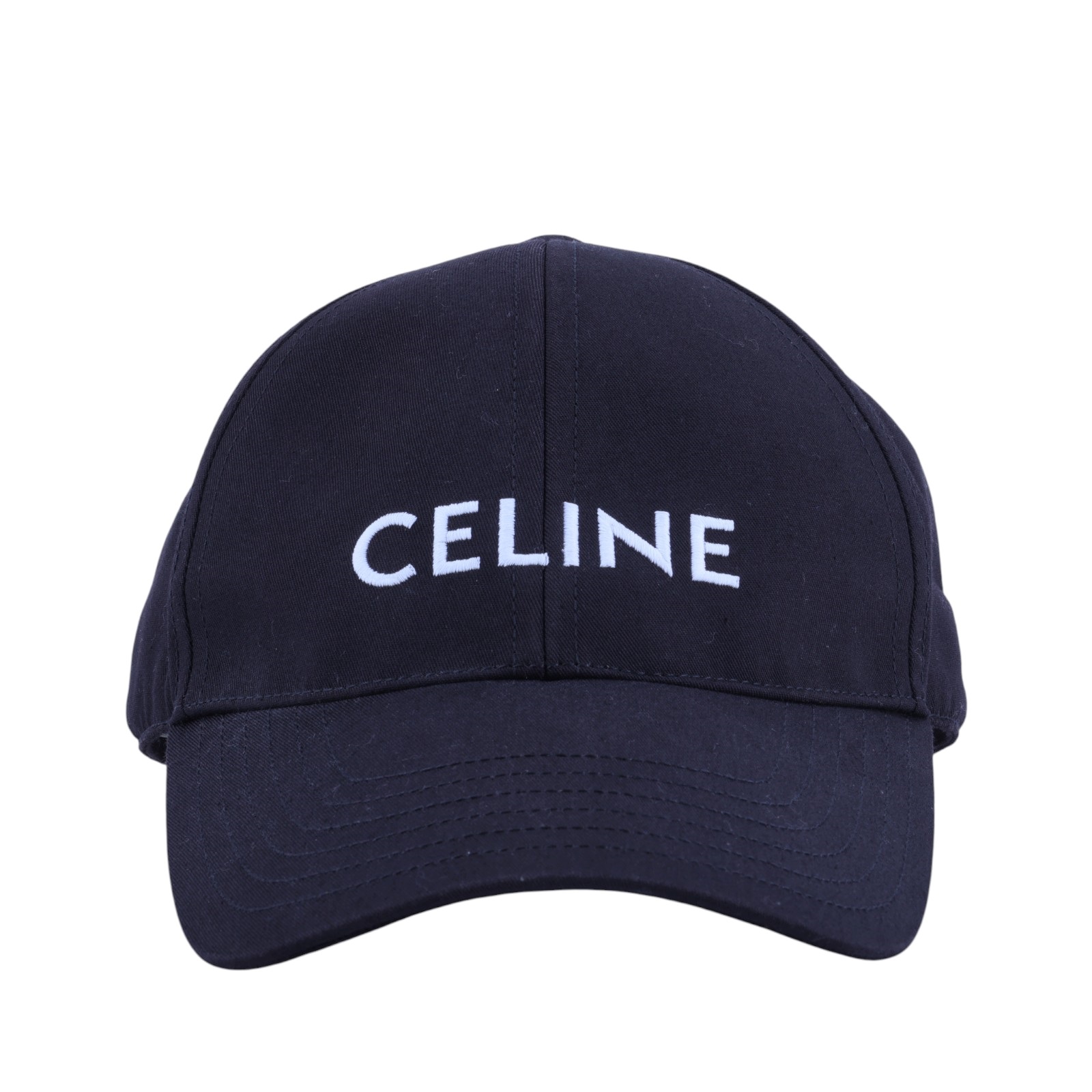 思琳 CELINE 棉質棒球帽 2AUA1242N_M 黑LOGO棒球帽 #M 無附屬品