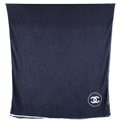 香奈兒 CHANEL CC LOGO 披肩 圍巾  黑雙C圍巾 無附屬品