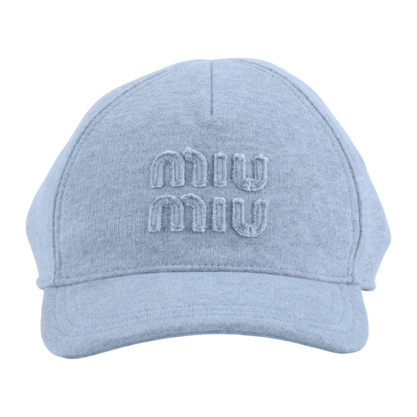 繆繆 MIU MIU Logo 棒球帽 5HC179_2C30_S 灰LOGO帽子 防塵袋