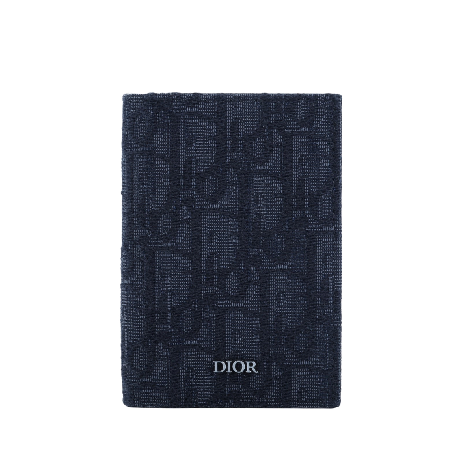 迪奧 CHRISTIAN DIOR 對折卡夾 2ESCH138YSE 深色緹花二折卡夾 原廠盒子/防塵袋/購買證明