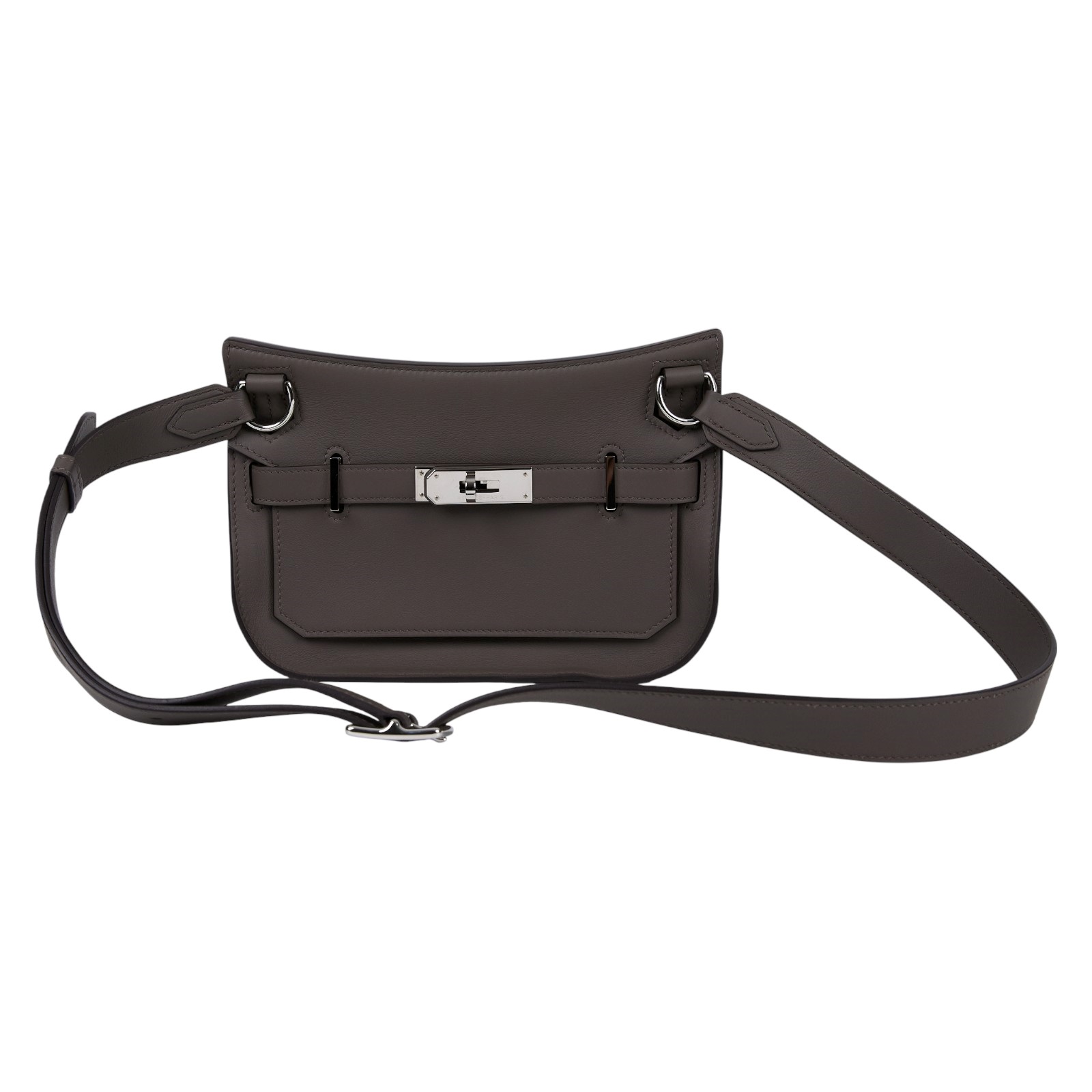 愛馬仕 Hermes Jypsiere 吉普賽包 Mini 錫器灰色 銀色五金 H088004CK8F /K BY 812KA  原廠盒子/防塵袋