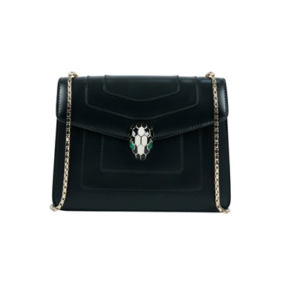 寶格麗 BVLGARI Serpenti Forever 斜挎包 黑色 34559 黑蛇頭包 防塵袋