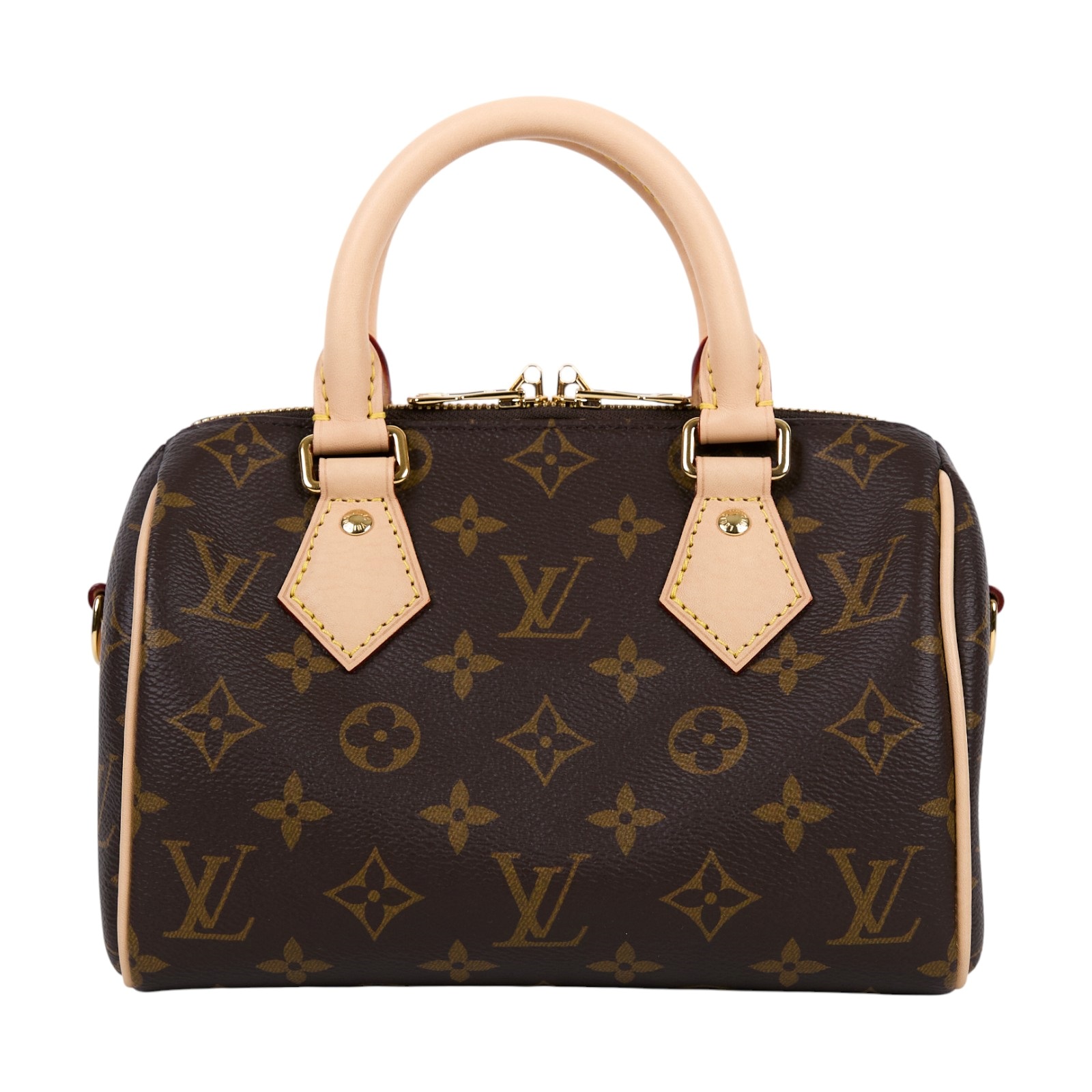 路易威登 LOUIS VUITTON Speedy Bandoulière 20 米色 帆布 手提 斜背 波士頓包 M46222 晶片款  防塵袋/購買證明/鎖組