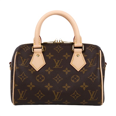 路易威登 LOUIS VUITTON Speedy Bandoulière 20 米色 帆布 手提 斜背 波士頓包 M46222 晶片款  防塵袋/購買證明/鎖組