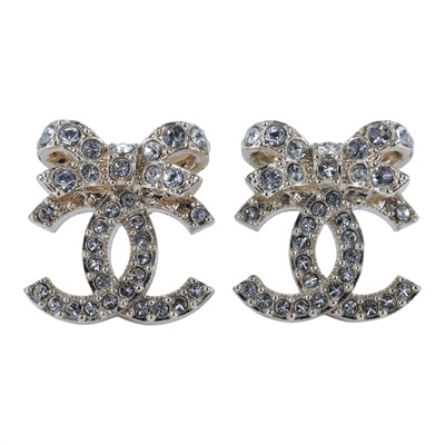 香奈兒 CHANEL CC LOGO 耳環 耳釘 ABA922 B10960B23S 金色蝴蝶結雙C耳環 原廠盒子/內襯