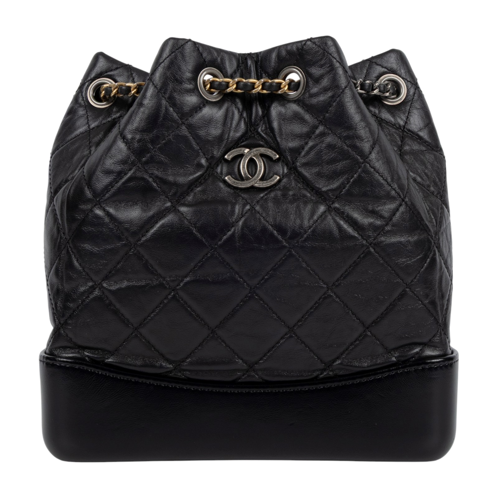 香奈兒 CHANEL 流浪包 小型 後背包 A94485 晶片款 黑流浪後背包 無附屬品