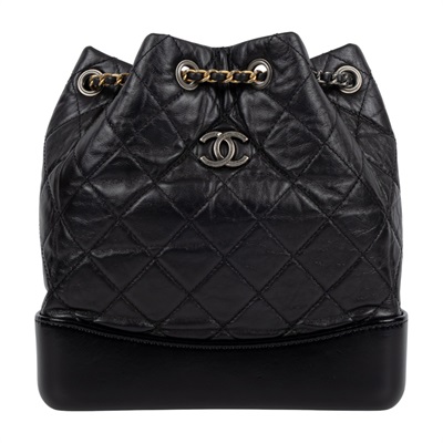 香奈兒 CHANEL 流浪包 小型 後背包 A94485 晶片款 黑流浪後背包 無附屬品