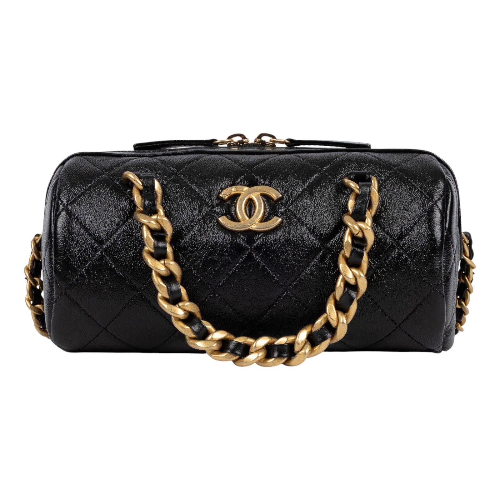 香奈兒 CHANEL CC LOCO 手提包 斜背包 保齡球包 AS1897 30開黑保齡球包 原廠盒子/防塵袋/保證卡