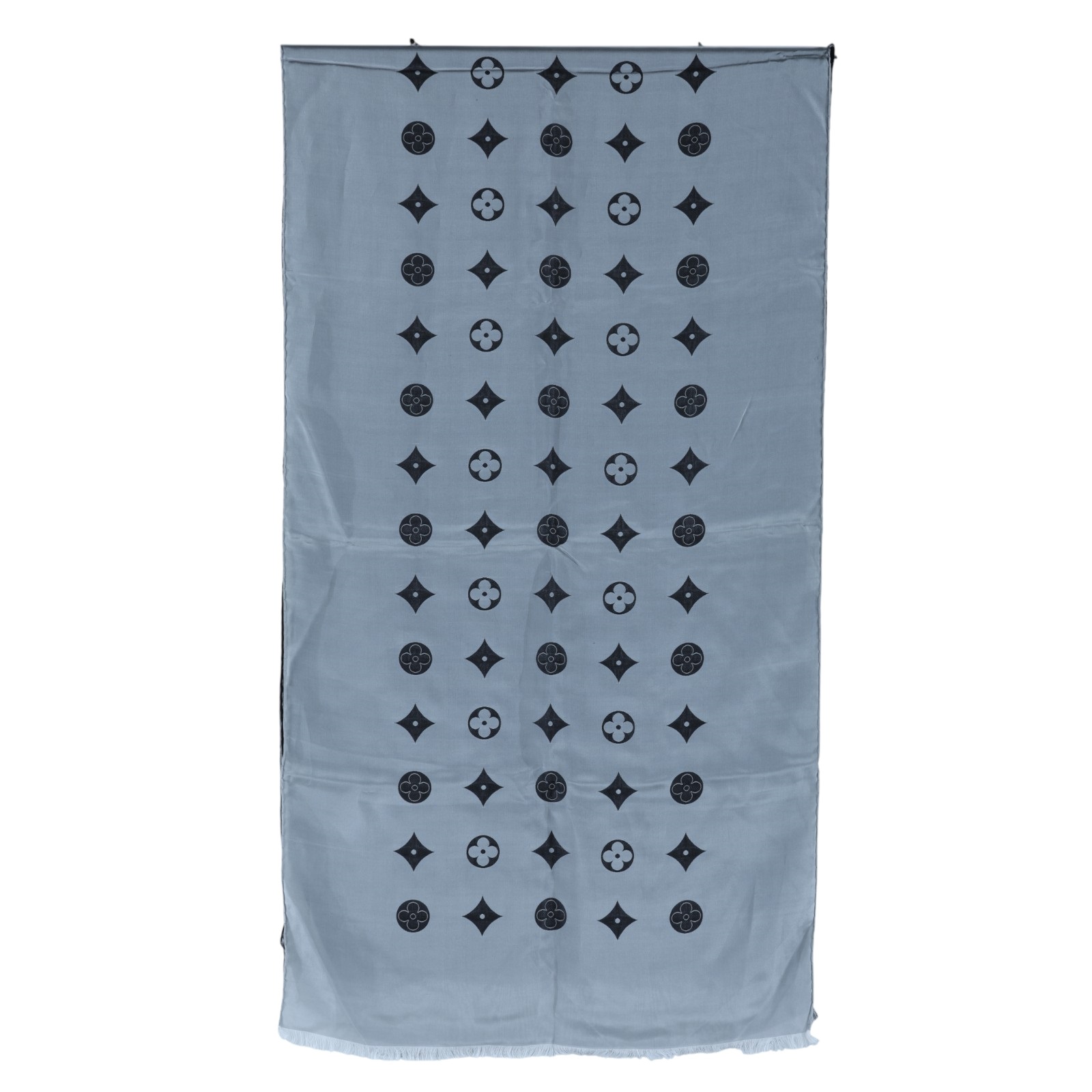 路易威登 LOUIS VUITTON 老花 披肩 圍巾 絲巾 M71745 黑老花絲巾 無附屬品