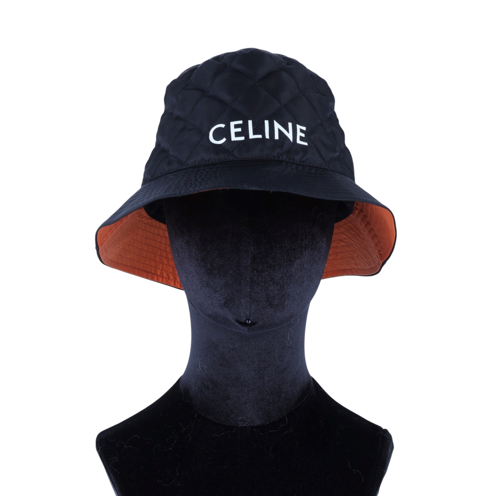 思琳 CELINE Triomphe 水桶帽 2AUB8930C_M 黑色尼龍漁夫帽#M 無附屬品