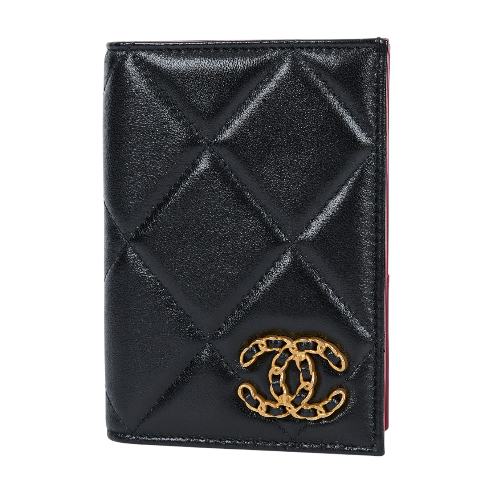 香奈兒 CHANEL 19 菱格紋 護照套 AP3363 晶片款 黑19護照套 防塵袋