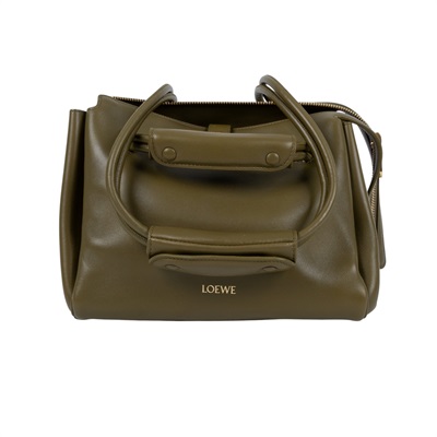 羅意威 LOEWE Madrid 柔軟小牛皮 包款 中型 AANBAB1X01 綠MADRID SMALL 防塵袋/背帶