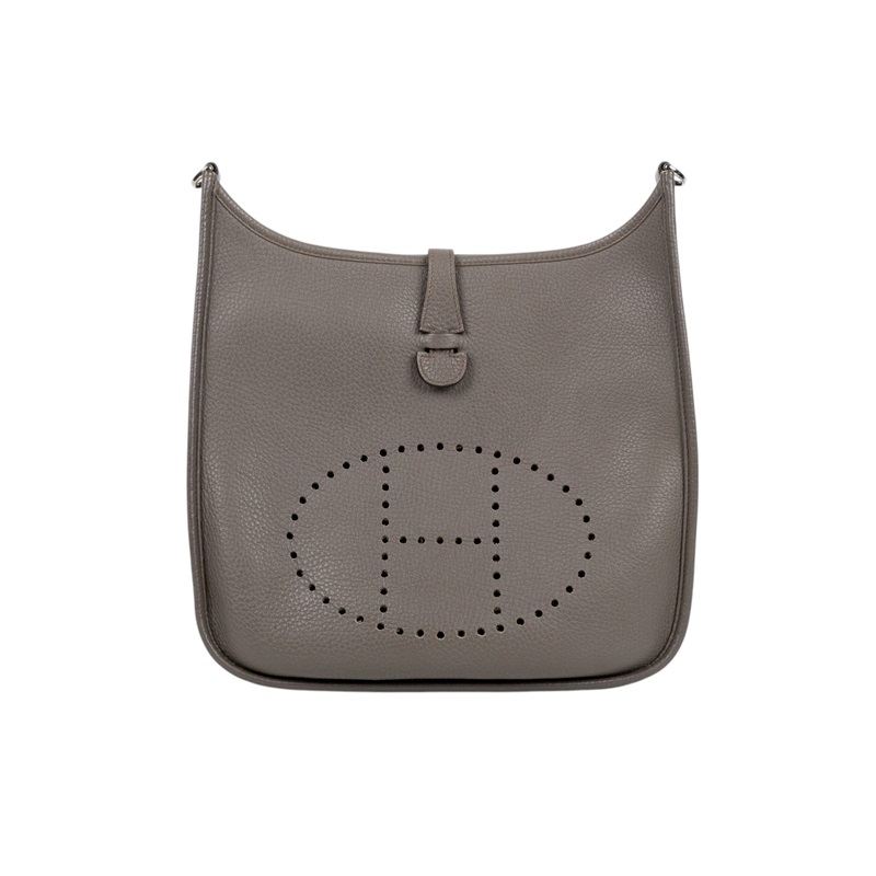愛馬仕 Hermes Evelyne Bag 伊芙琳包 29 馬蹄型 EV29 X刻 灰EVELYNE 29 原廠盒子/背帶