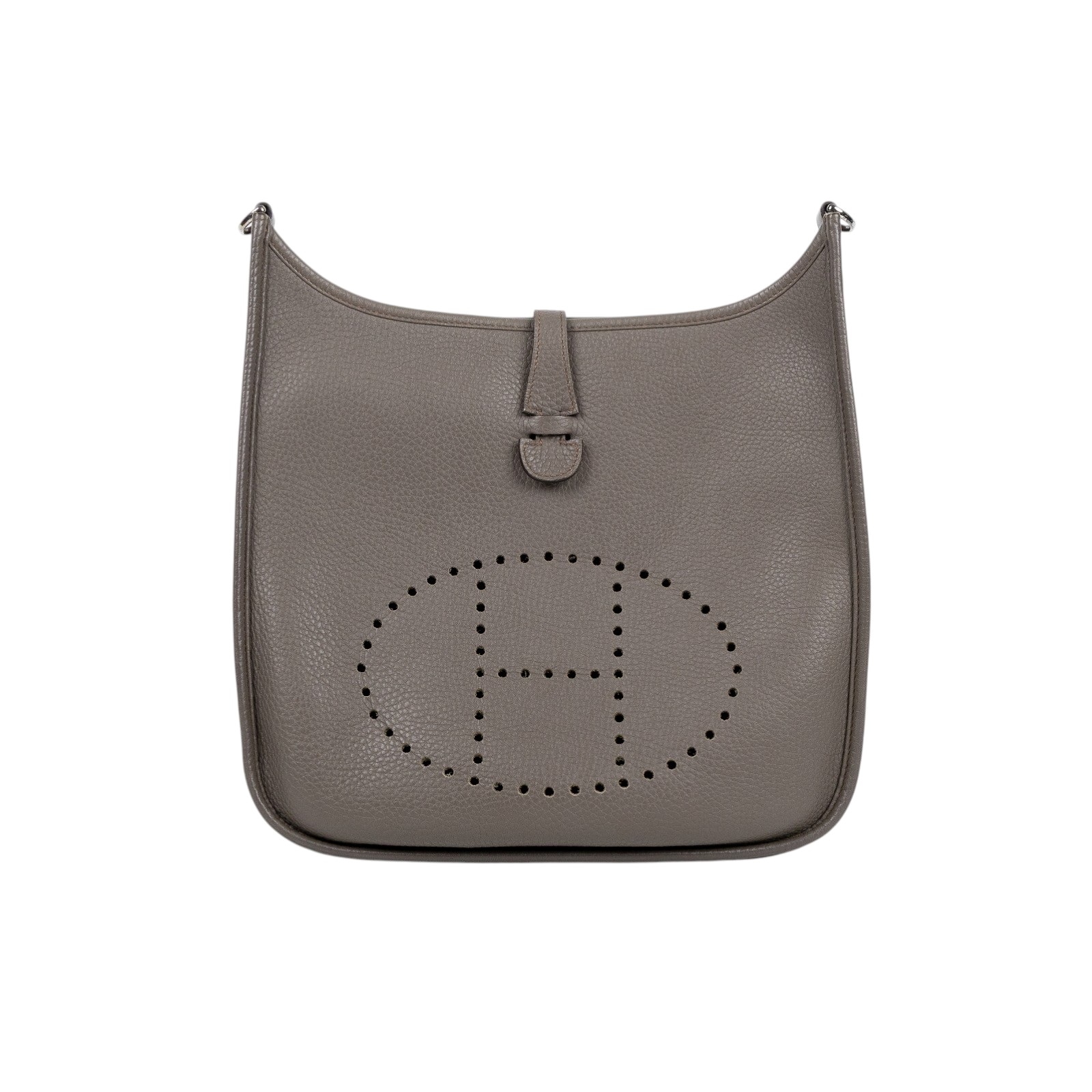 愛馬仕 Hermes Evelyne Bag 伊芙琳包 29 馬蹄型 EV29 X刻 灰EVELYNE 29 原廠盒子/背帶