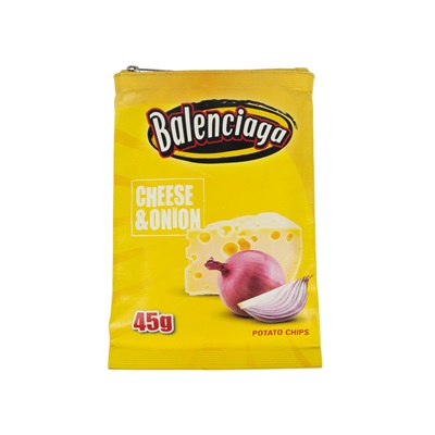 巴黎世家 BALENCIAGA Chips 皮革 手機手拿包 8277712ABP0 黃洋芋片包 無附屬品