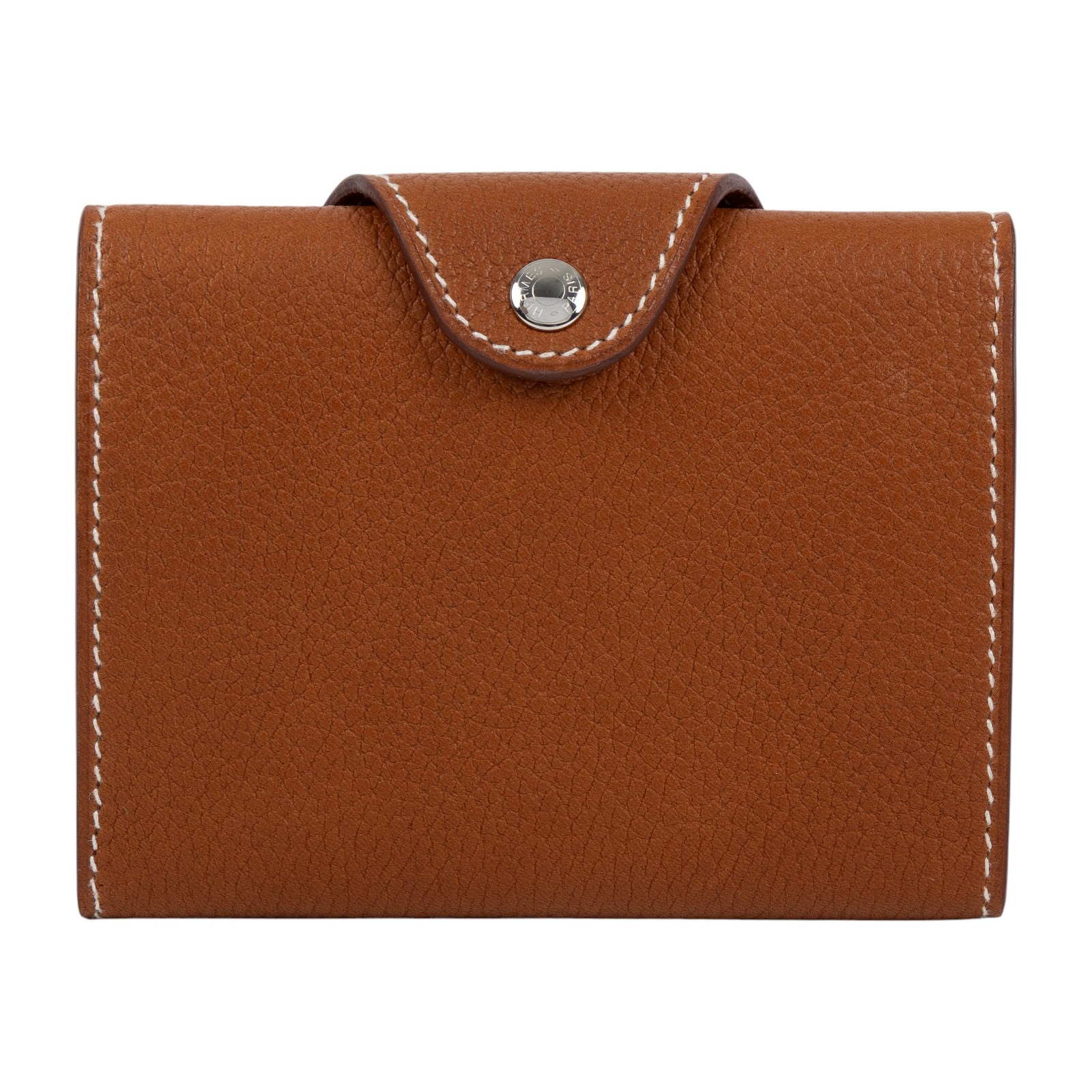 愛馬仕 Hermes Iliade 卡夾 淺黃褐色 銀色五金 H085324CK34 /W刻 Iliade卡夾 原廠盒子