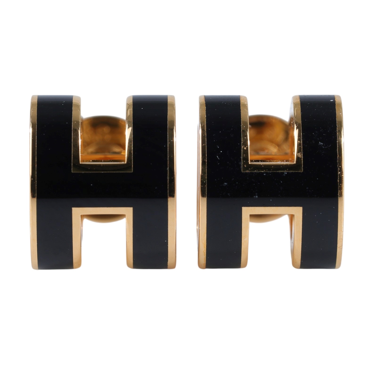 愛馬仕 Hermes Mini Pop H 耳釘 黑色 H608002Fv03 /GD1202 黑MINI POP H耳環 原廠盒子/防塵袋