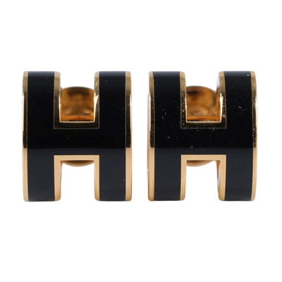 愛馬仕 Hermes Mini Pop H 耳釘 黑色 H608002Fv03 /GD1202 黑MINI POP H耳環 原廠盒子/防塵袋
