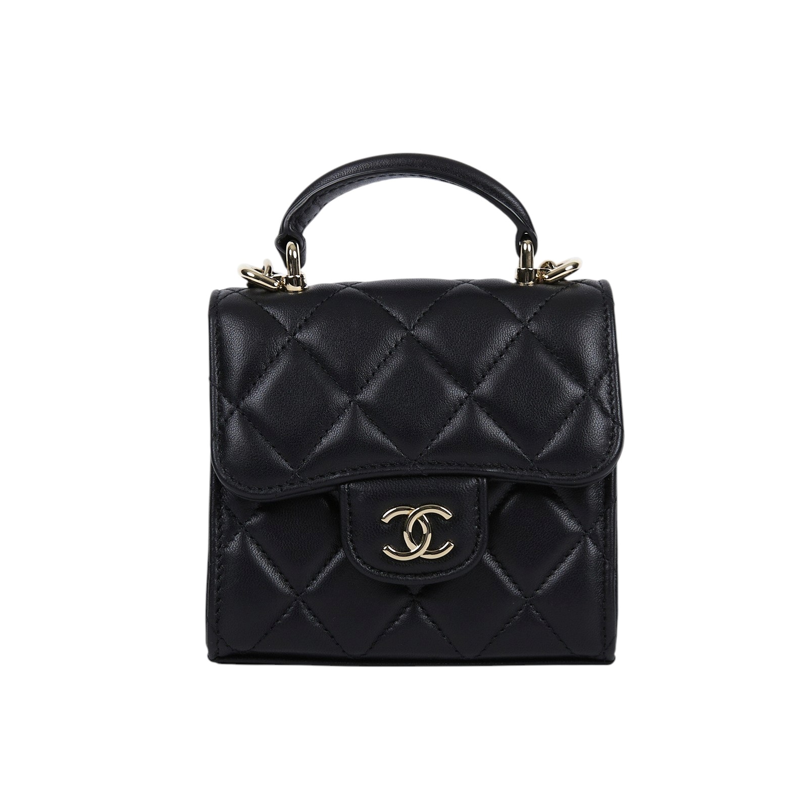 香奈兒 CHANEL CF 口蓋包 手提包 斜背包 肩背包 AP2682 B06660 晶片款 黑羊迷你鍊包 防塵袋