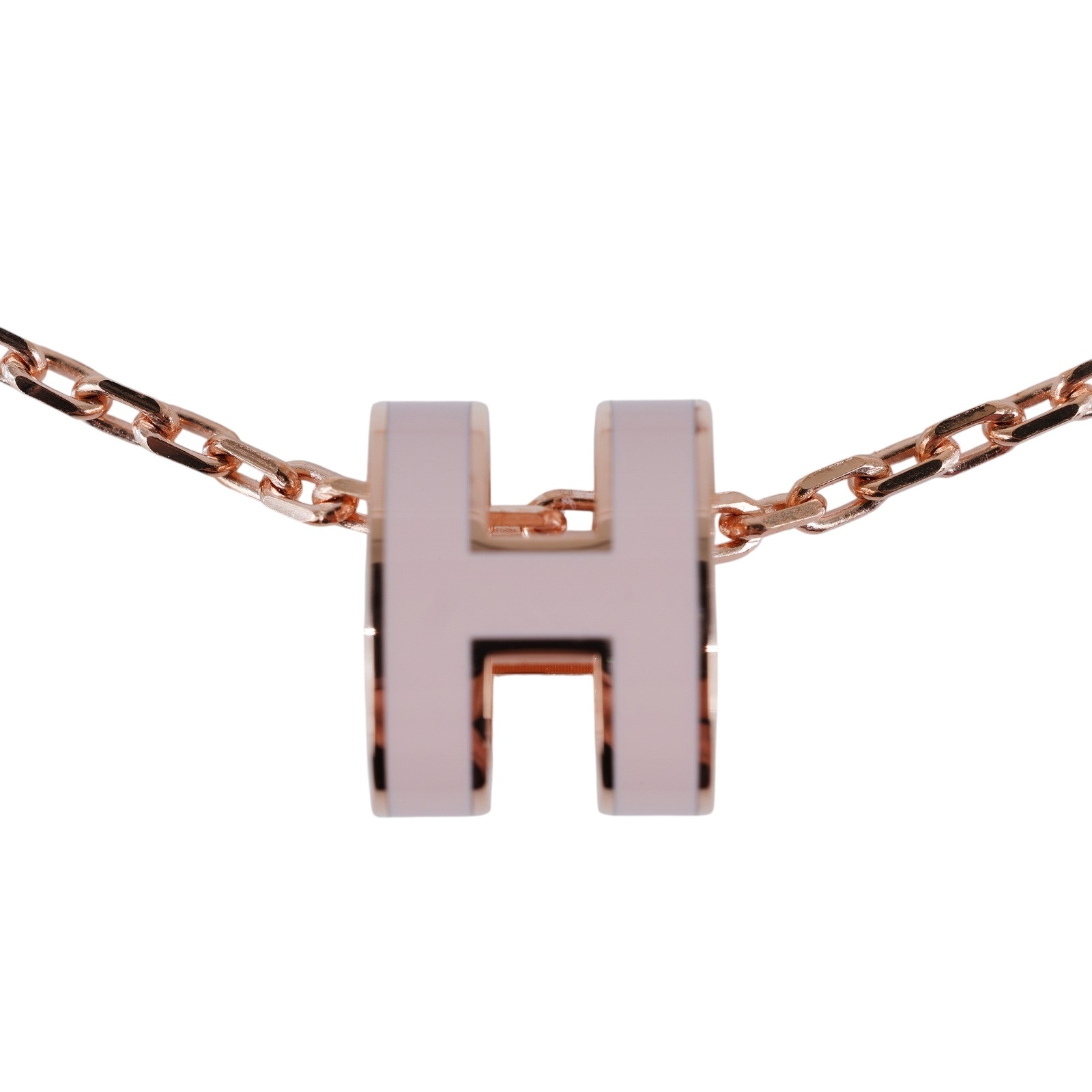 愛馬仕 Hermes Mini Pop H 墜飾  糖衣粉 H147992FO85 GD1213 玫金色/粉POP H MINI項鍊 原廠盒子/防塵袋