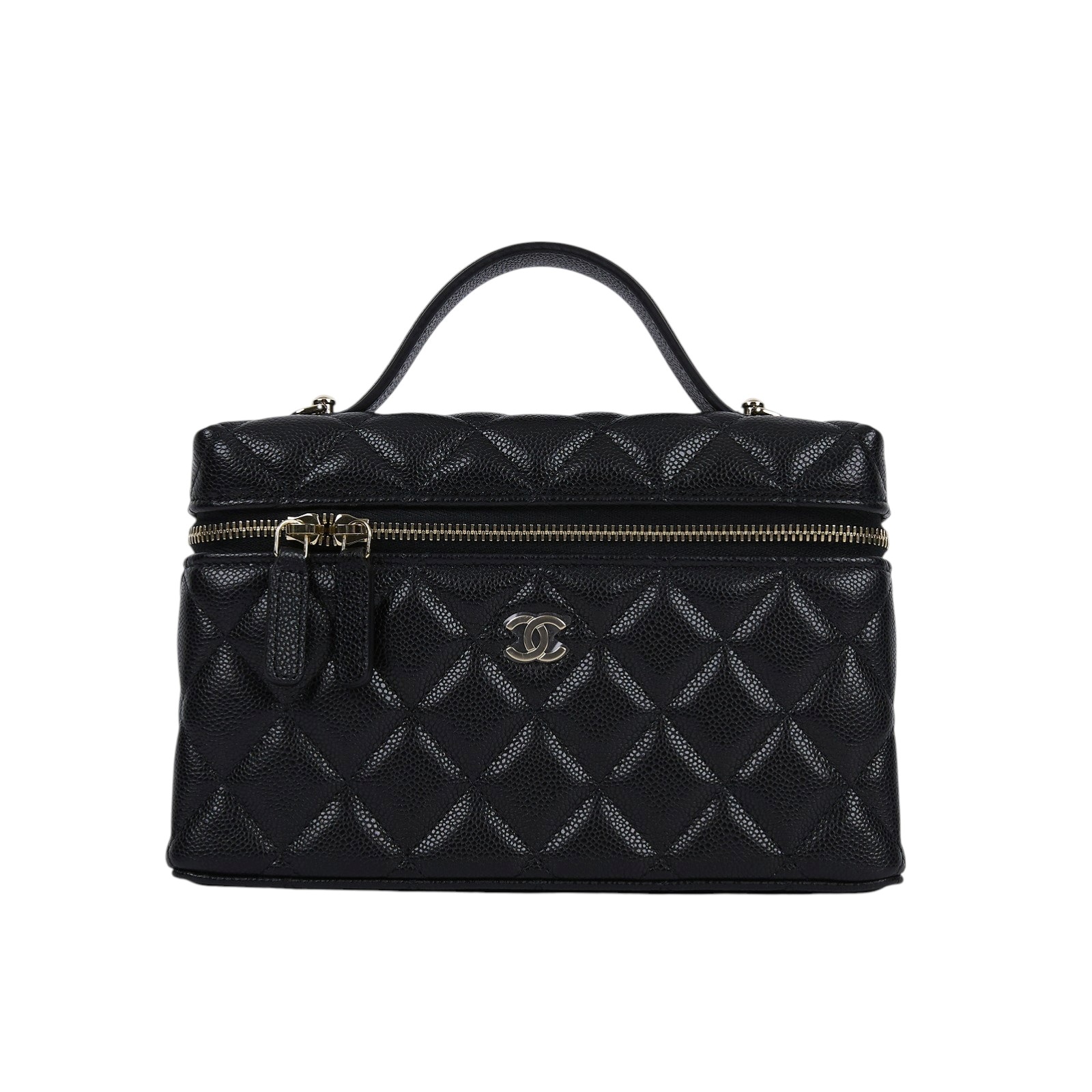 香奈兒 CHANEL LP CF 盒子包 手提包 斜背包 肩背包 AP4385 B10583 晶片款 黑荔枝手提化妝盒 無附屬品