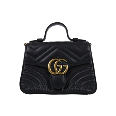 古馳 GUCCI GG Marmont 迷你 肩背 手挽袋 547260 DTDIT 黑金MARMONT 2WAY 背帶