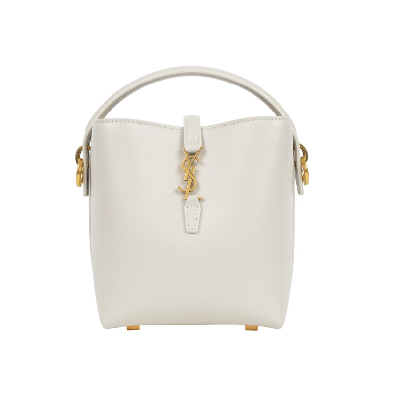 聖羅蘭 YSL SAINT LAURENT le 37 亮面皮革 迷你手袋 7658702R20W 白LE 5 À 7 原廠盒子/防塵袋/背帶