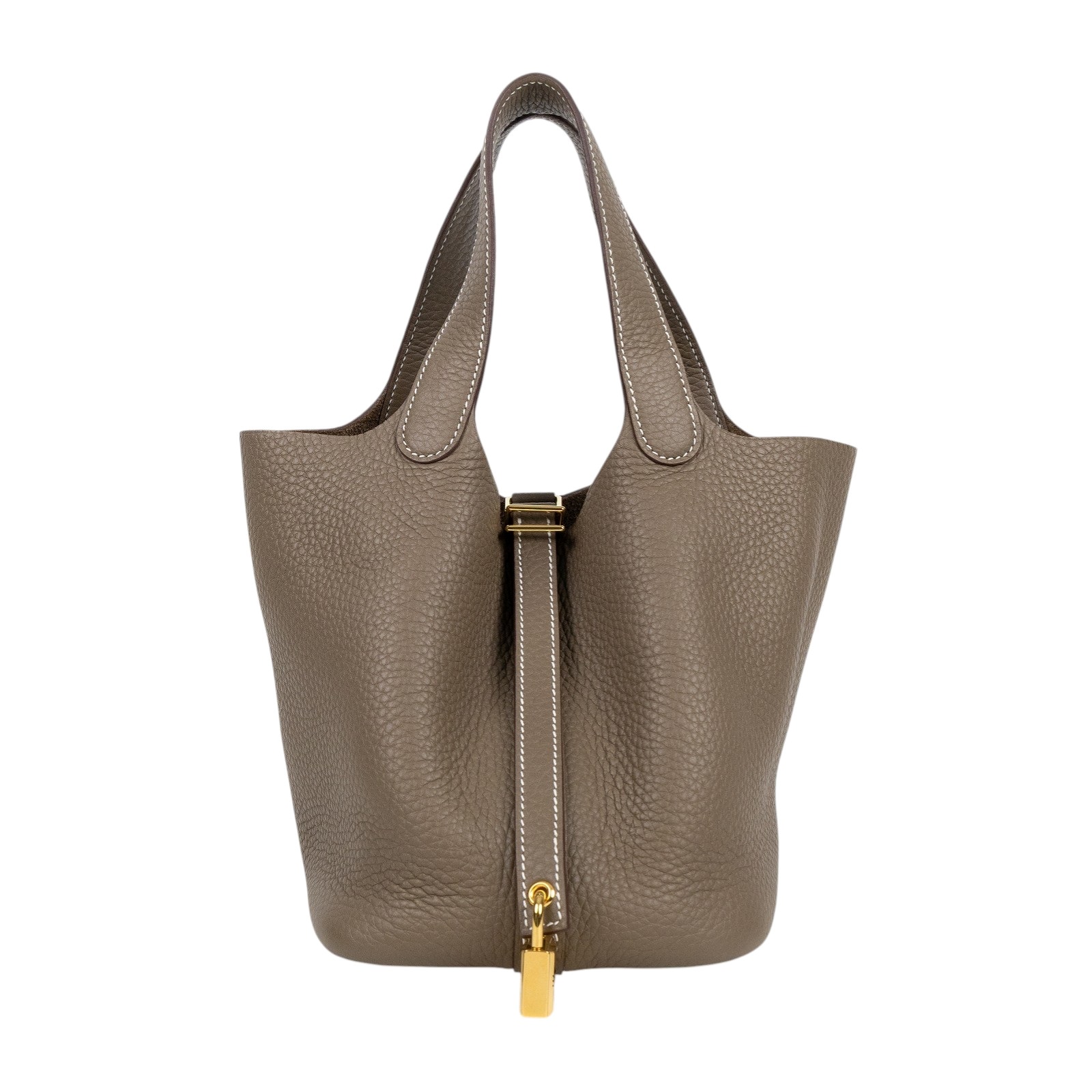 愛馬仕 Hermes Picotin Lock 18 菜籃子包 金色五金 大象灰 H056289CC18   防塵袋/鎖組/台灣購買證明