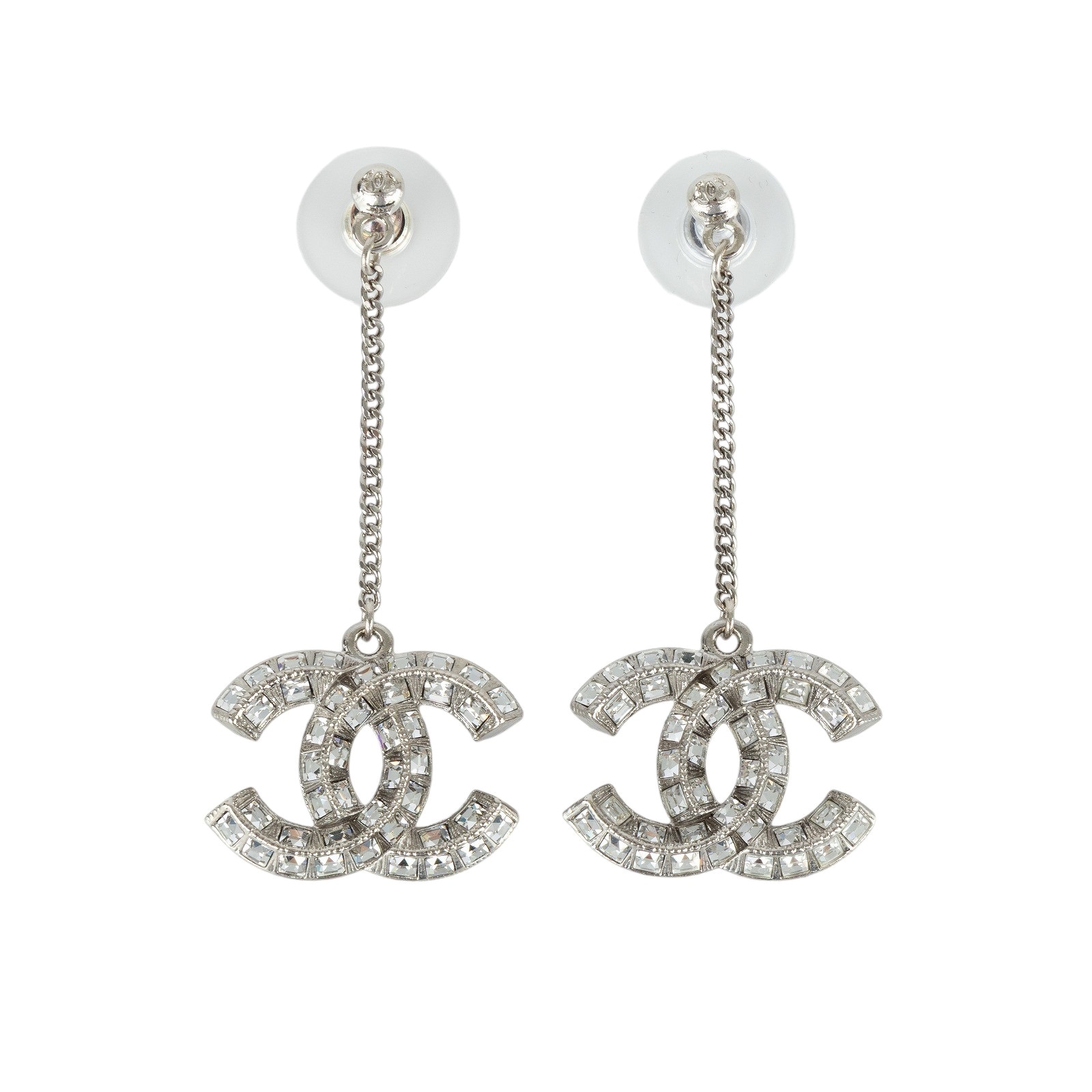 香奈兒 CHANEL CC LOGO 耳環 耳釘 A21V 雙C垂墜耳環 原廠盒子